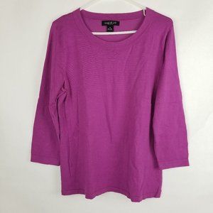 August Silk Long Sleeve Shirt Girls Size XL Purple